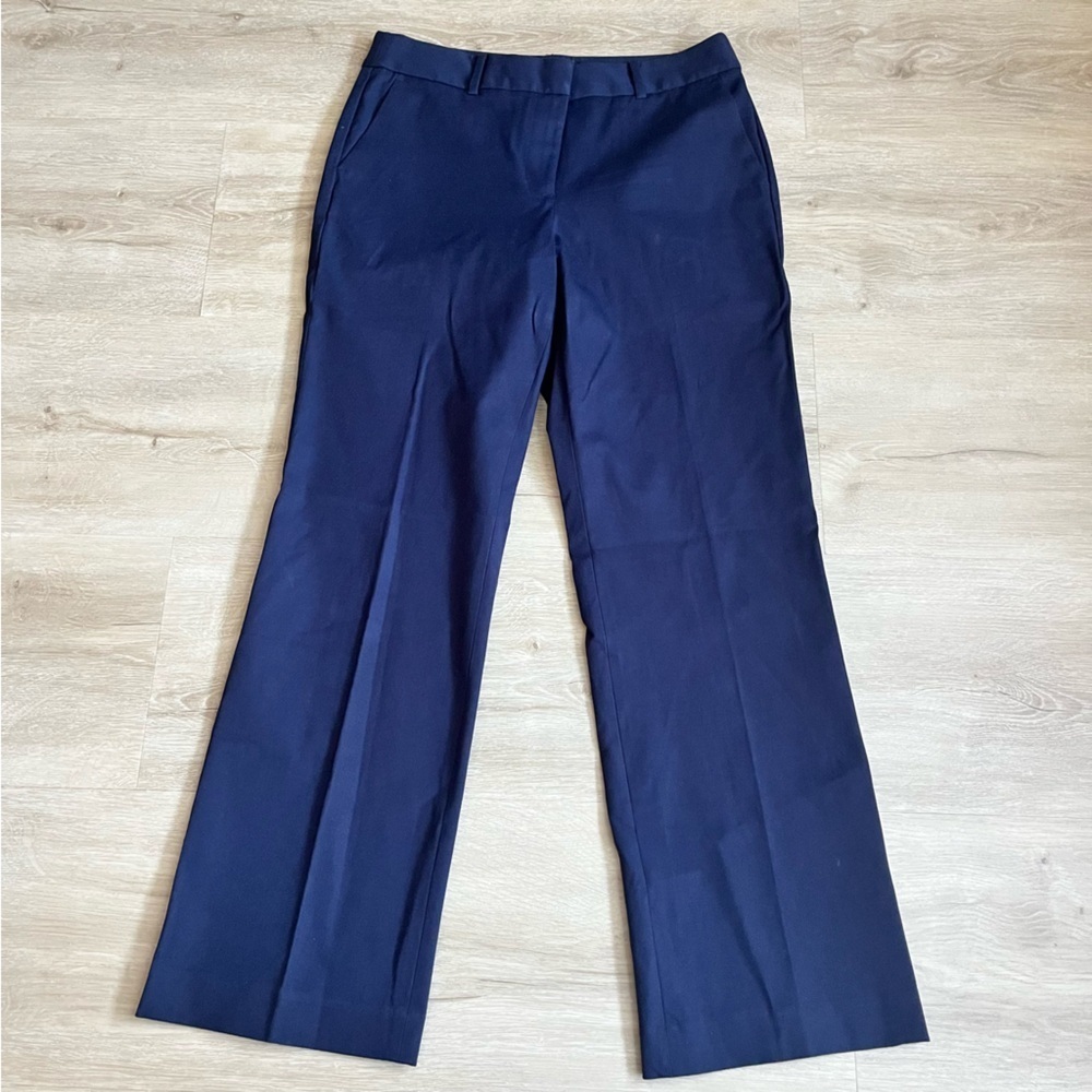 Talbots Women's Petite SZ 8 Newport Pant Trousers Navy Blue Office Career